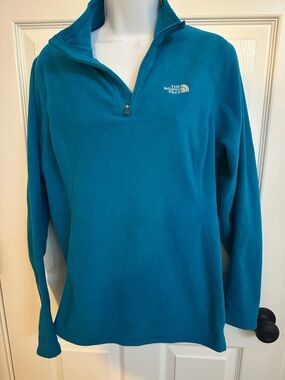 The North Face Women's Teal Quarter-Zip Fleece Pullover